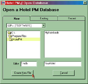 Open New Database